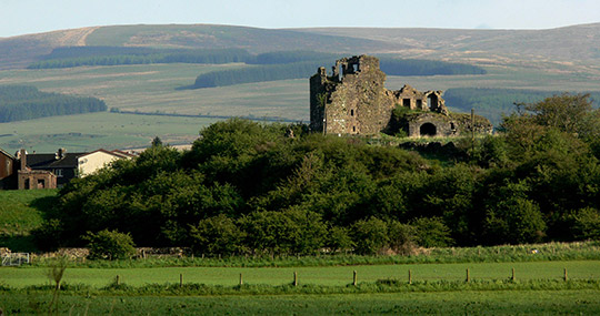 Sanquhar Castle, from Newark Farm